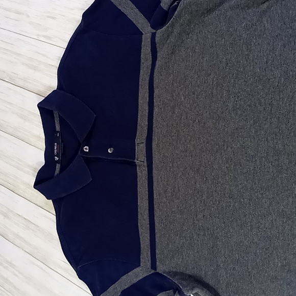 Cremieux Classic Polo Shirt Men's Size Large Navy/ Gray - Picture 6 of 15